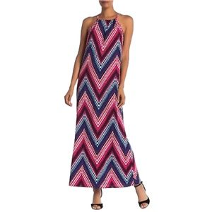 NWT- Trina Turk Milian Geometric Print Jersey Maxi Dress, Multi - Size XL